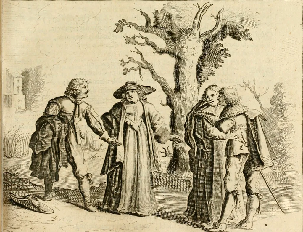 An illustration from Pampiere wereld, ofte, Wereldsche oeffeninge : waer in begrepen zijn meest alle de rijmen en werken, 1681, leaf 428