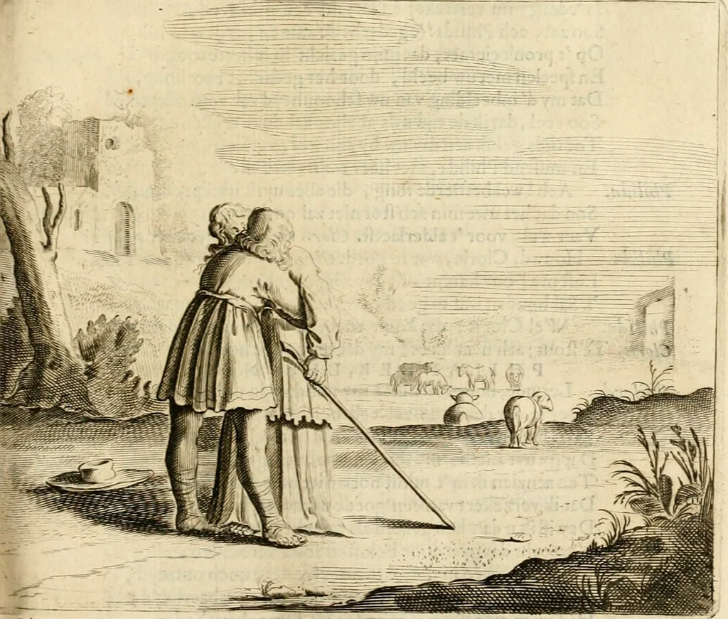 An illustration from Pampiere wereld, ofte, Wereldsche oeffeninge : waer in begrepen zijn meest alle de rijmen en werken, 1681, leaf 440