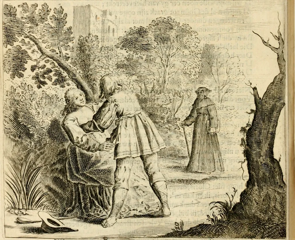 An illustration from Pampiere wereld, ofte, Wereldsche oeffeninge : waer in begrepen zijn meest alle de rijmen en werken, 1681, leaf 473