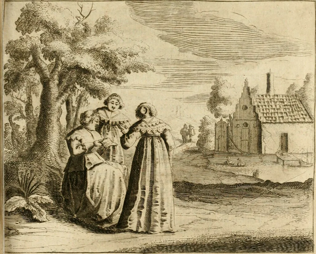 An illustration from Pampiere wereld, ofte, Wereldsche oeffeninge : waer in begrepen zijn meest alle de rijmen en werken, 1681, leaf 486