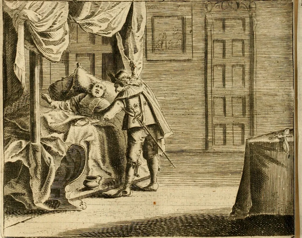 An illustration from Pampiere wereld, ofte, Wereldsche oeffeninge : waer in begrepen zijn meest alle de rijmen en werken, 1681, leaf 491