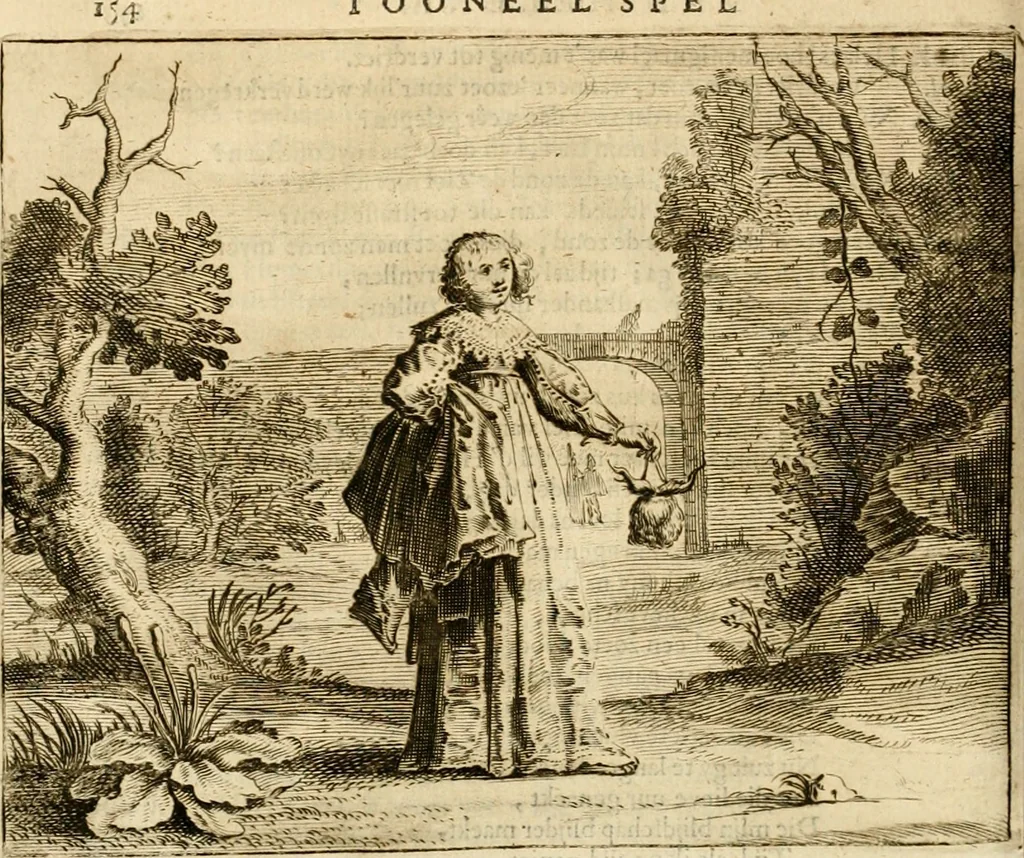 An illustration from Pampiere wereld, ofte, Wereldsche oeffeninge : waer in begrepen zijn meest alle de rijmen en werken, 1681, leaf 495