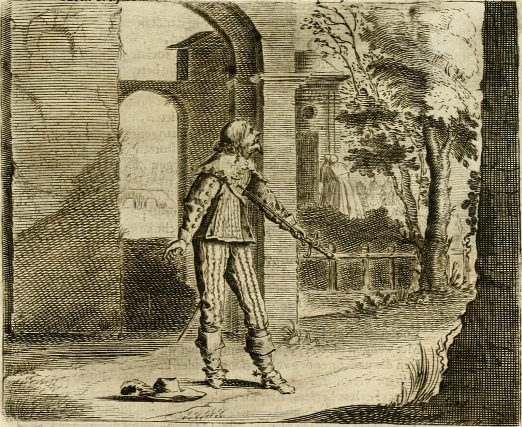 An illustration from Pampiere wereld, ofte, Wereldsche oeffeninge : waer in begrepen zijn meest alle de rijmen en werken, 1681, leaf 506