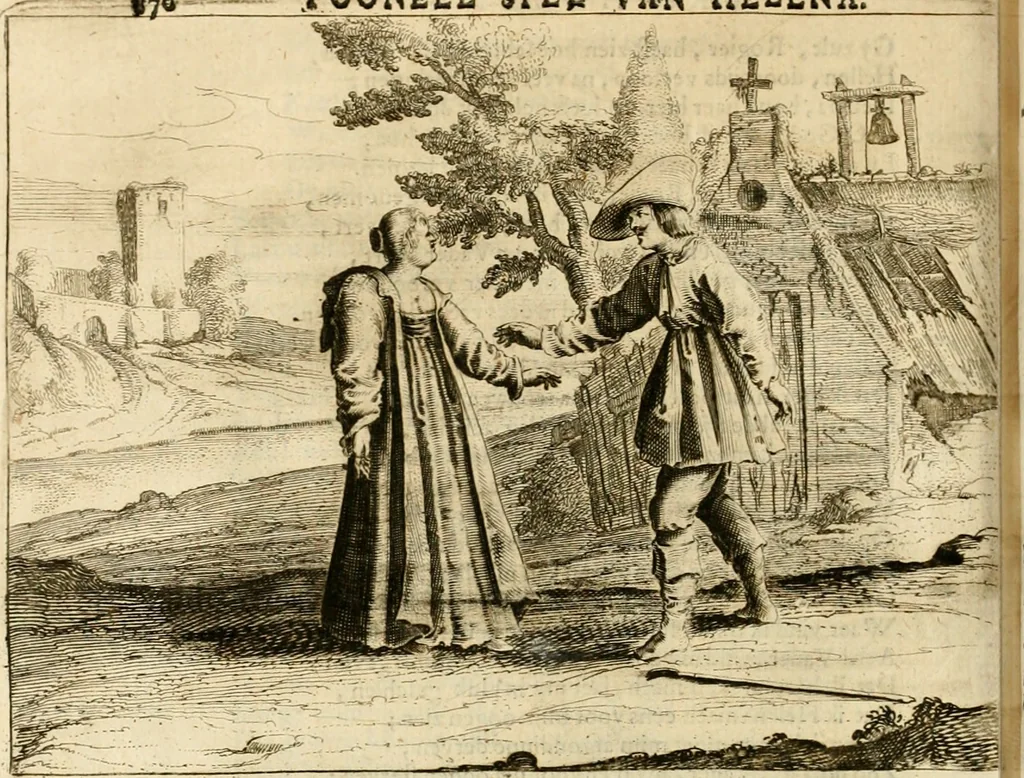 An illustration from Pampiere wereld, ofte, Wereldsche oeffeninge : waer in begrepen zijn meest alle de rijmen en werken, 1681, leaf 517