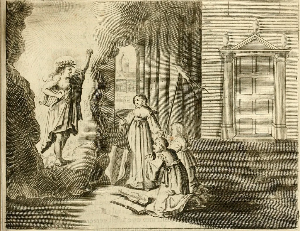 An illustration from Pampiere wereld, ofte, Wereldsche oeffeninge : waer in begrepen zijn meest alle de rijmen en werken, 1681, leaf 556