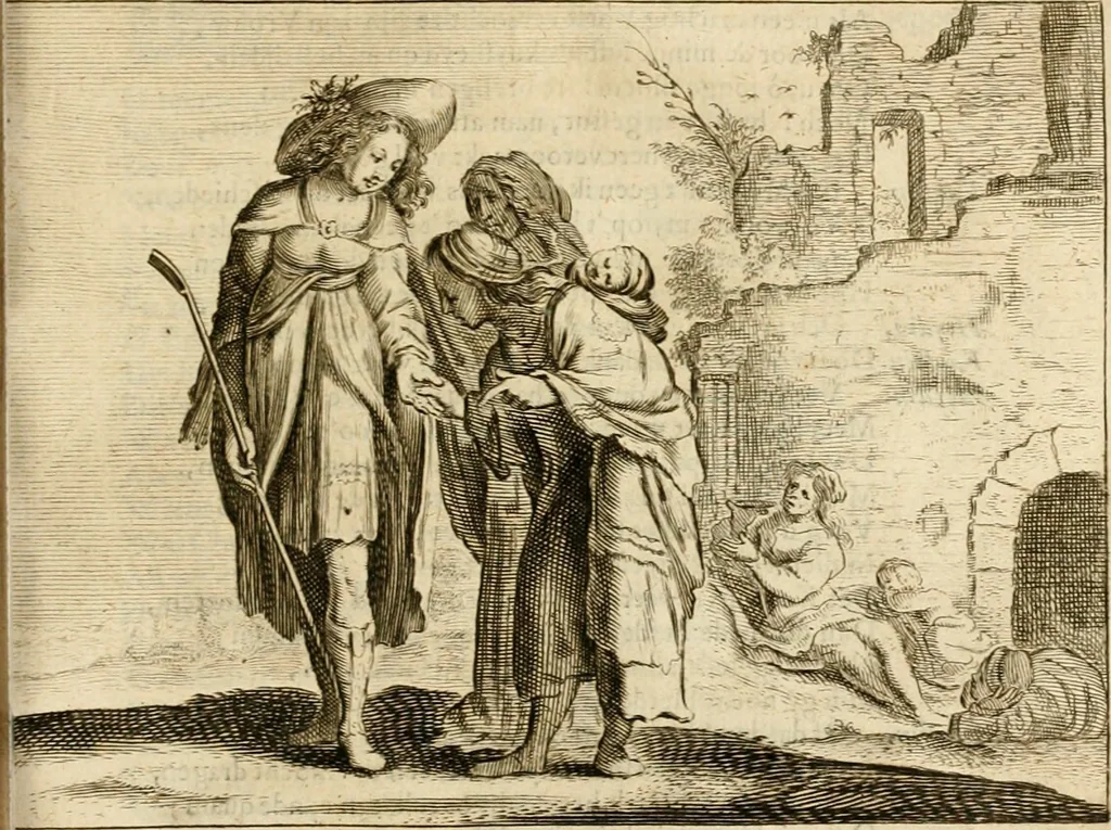 An illustration from Pampiere wereld, ofte, Wereldsche oeffeninge : waer in begrepen zijn meest alle de rijmen en werken, 1681, leaf 614