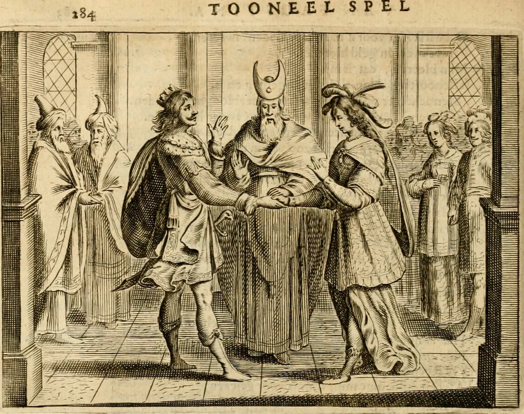 An illustration from Pampiere wereld, ofte, Wereldsche oeffeninge : waer in begrepen zijn meest alle de rijmen en werken, 1681, leaf 625