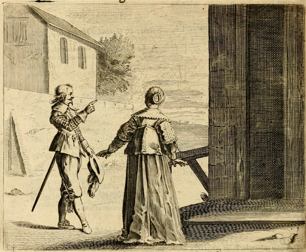 An illustration from Pampiere wereld, ofte, Wereldsche oeffeninge : waer in begrepen zijn meest alle de rijmen en werken, 1681, leaf 717