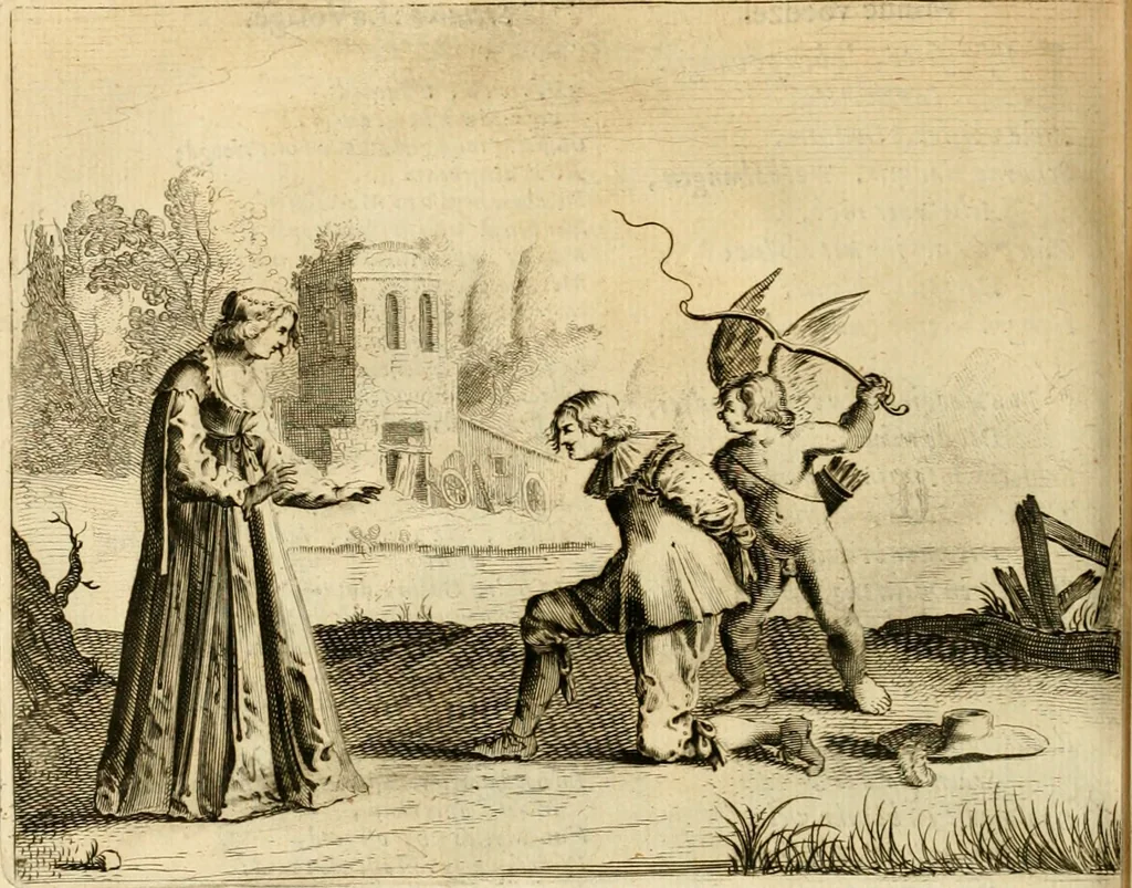 An illustration from Pampiere wereld, ofte, Wereldsche oeffeninge : waer in begrepen zijn meest alle de rijmen en werken, 1681, leaf 719