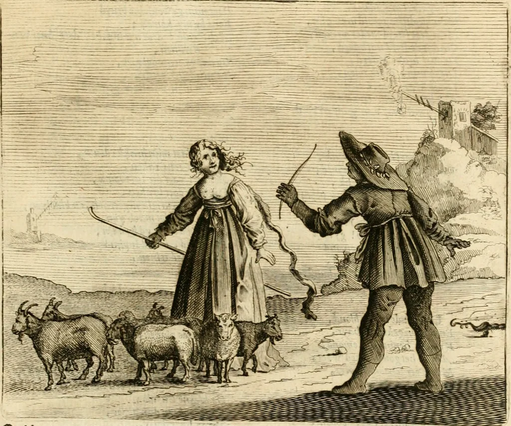 An illustration from Pampiere wereld, ofte, Wereldsche oeffeninge : waer in begrepen zijn meest alle de rijmen en werken, 1681, leaf 724