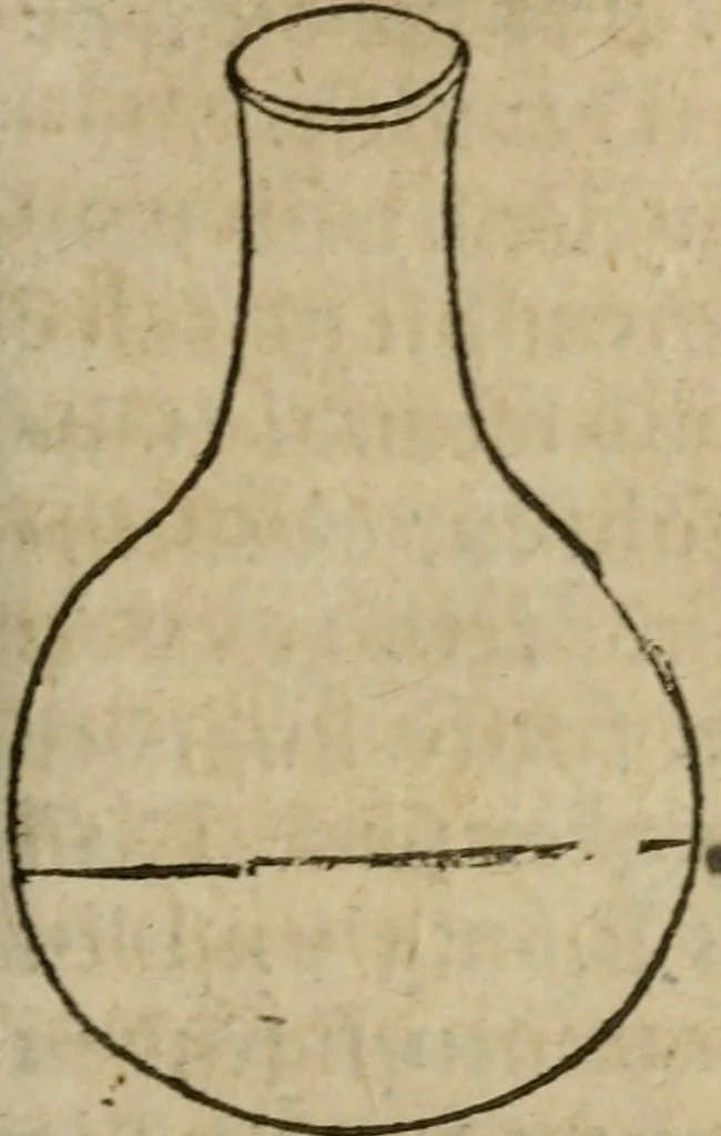 An illustration from Pandora, das ist, Die edleste Gab Gottes, oder, Der werde vnnd heilsamme Stein der Weysen, mit welchem die alten Philosophi, auch Theophrastus Paracelsus, die vnvolkom[m]ene Metallen, durch Gewalt des Fewrs verbessert, sampt allerley schädliche vnd unheilsame Kranckheiten, innerlich vnd eusserlich haben vertrieben : ein Guldener Schatz, welcher durch einen Liebhaber diser Kunst, von seinem Untergang errettet ist worden, vnnd zu Nutz allen Menschen, fürnem[m]lich den Liebhabern der Paracelsischen Artzney, erst jetz in Truck verfertiget, 1582, leaf 60