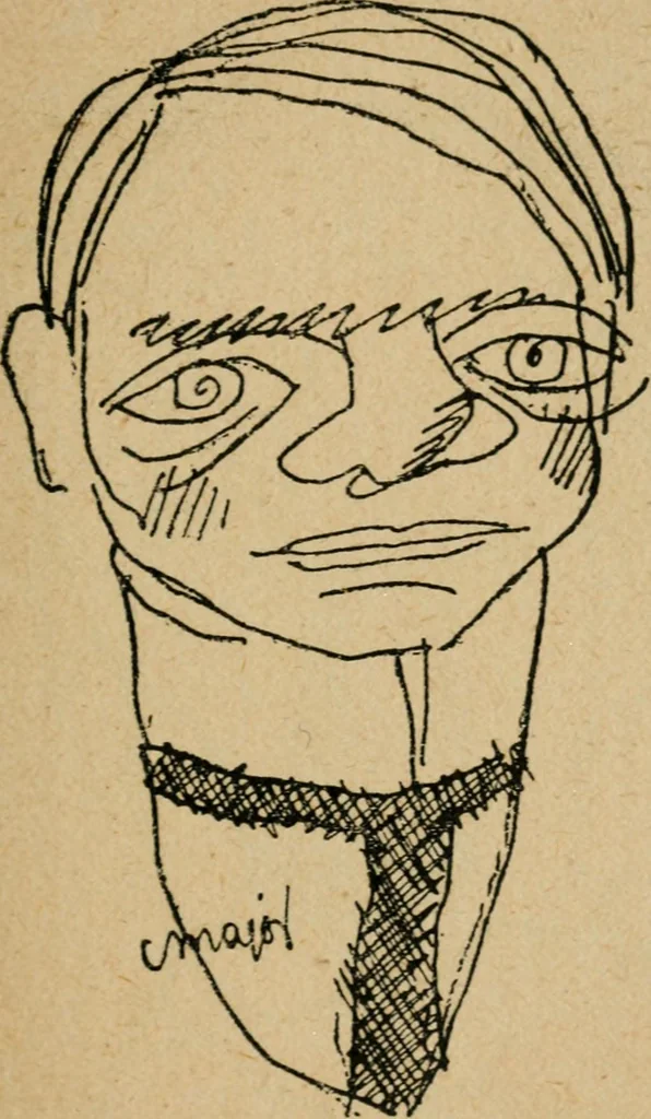 An illustration from Panoptikuma : irók és hirlapirók karrikaturái, 1913, leaf 100