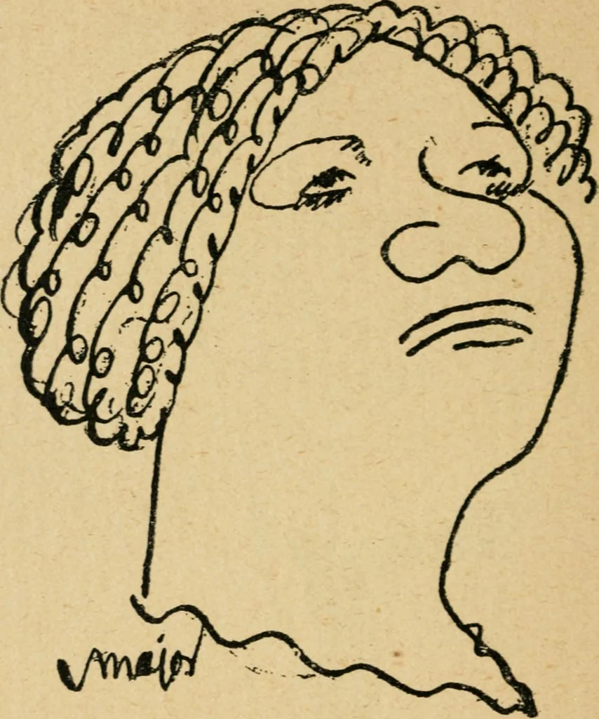 An illustration from Panoptikuma : irók és hirlapirók karrikaturái, 1913, leaf 101