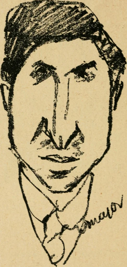 An illustration from Panoptikuma : irók és hirlapirók karrikaturái, 1913, leaf 107