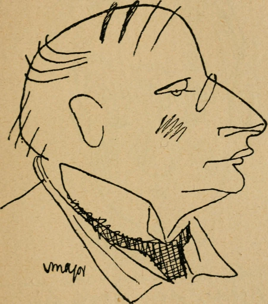An illustration from Panoptikuma : irók és hirlapirók karrikaturái, 1913, leaf 110