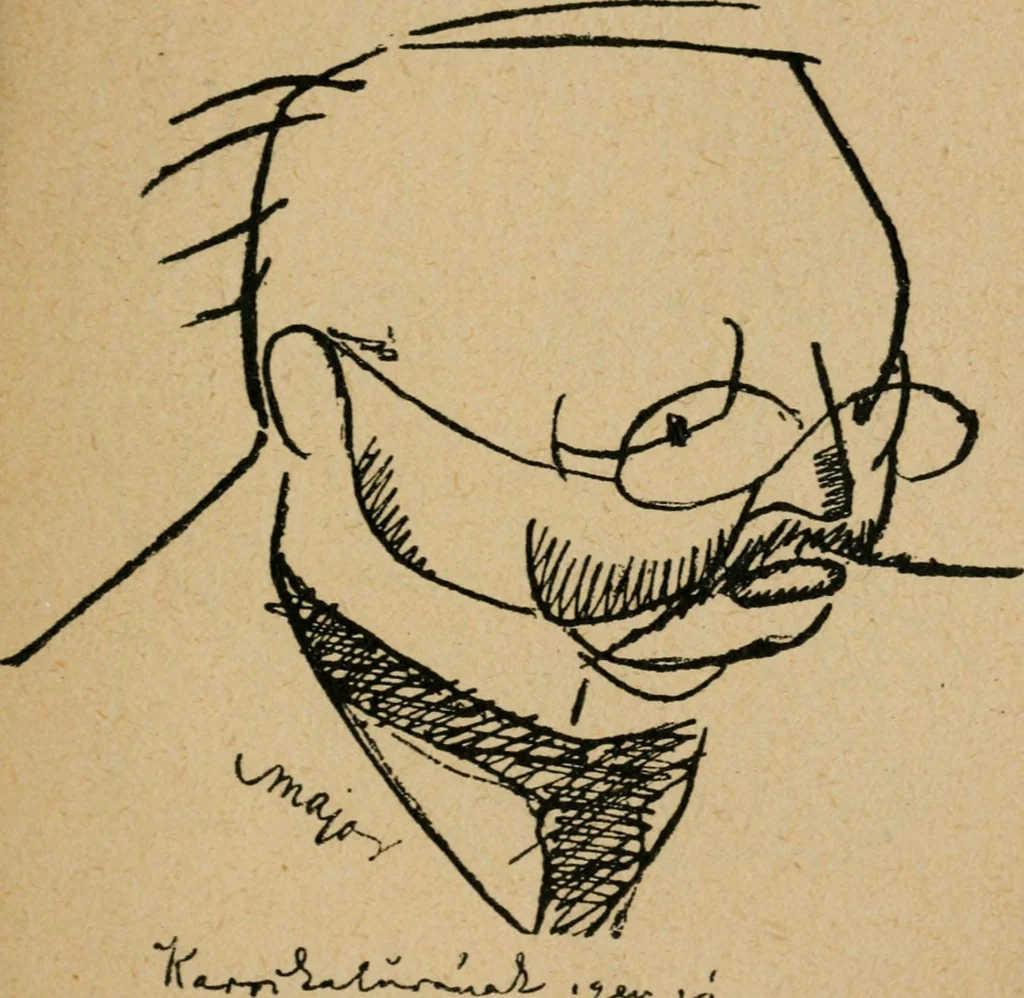 An illustration from Panoptikuma : irók és hirlapirók karrikaturái, 1913, leaf 114