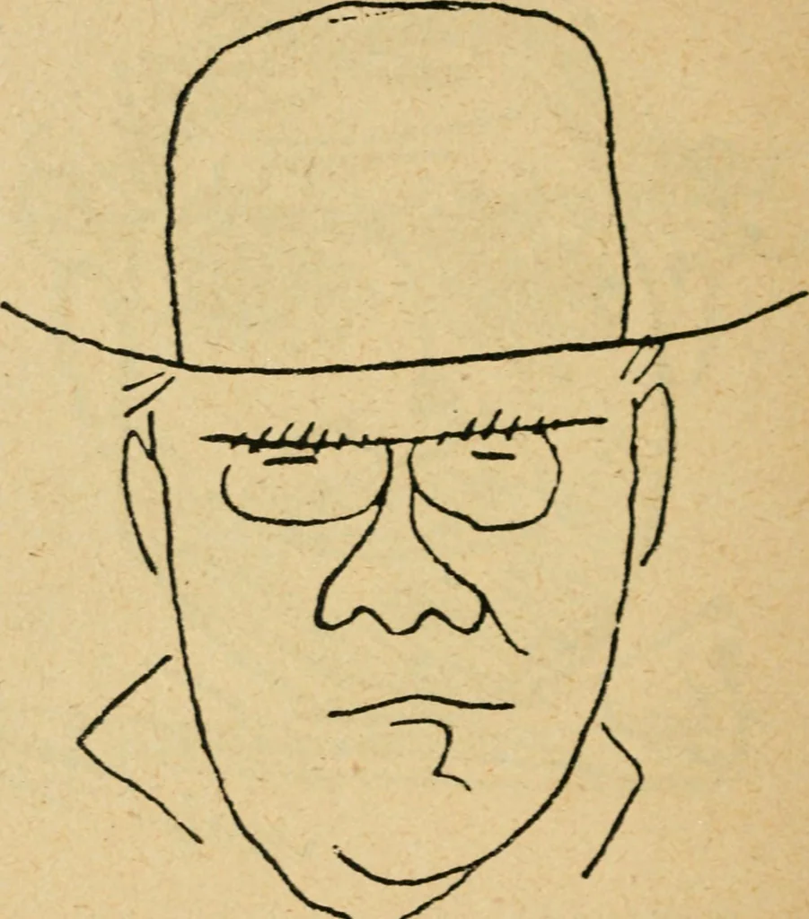 An illustration from Panoptikuma : irók és hirlapirók karrikaturái, 1913, leaf 117