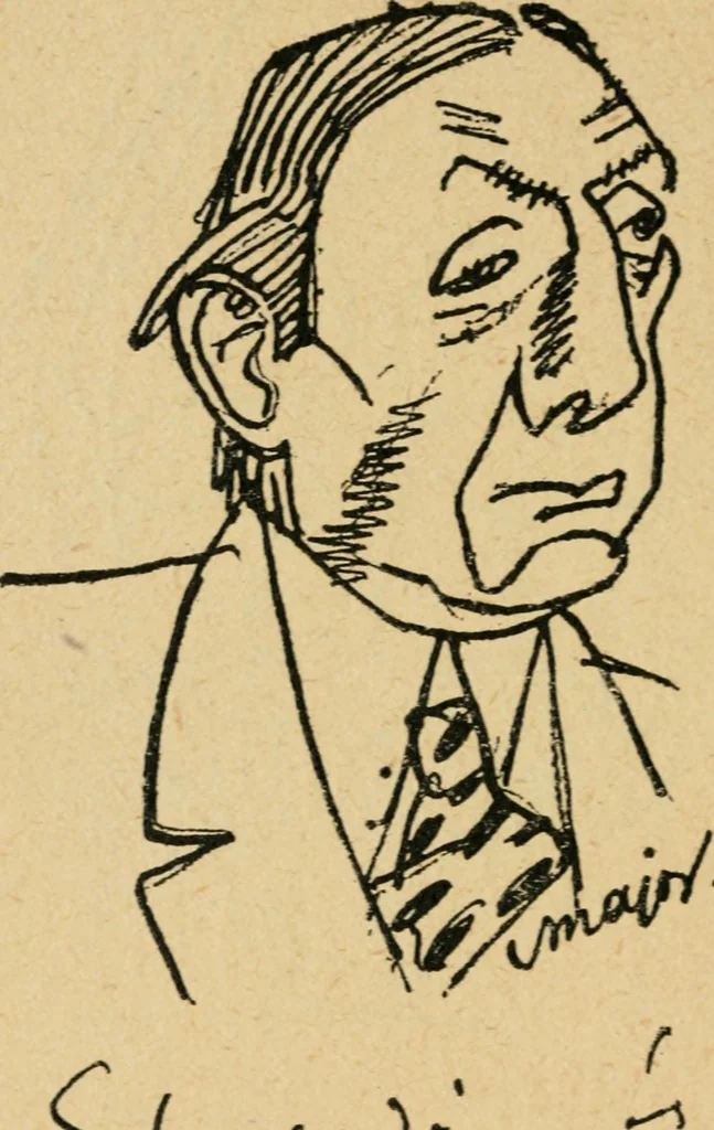 An illustration from Panoptikuma : irók és hirlapirók karrikaturái, 1913, leaf 121