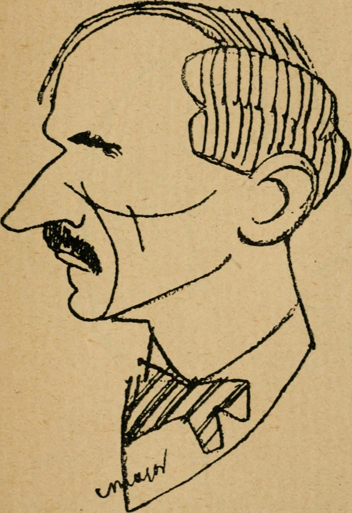 An illustration from Panoptikuma : irók és hirlapirók karrikaturái, 1913, leaf 124
