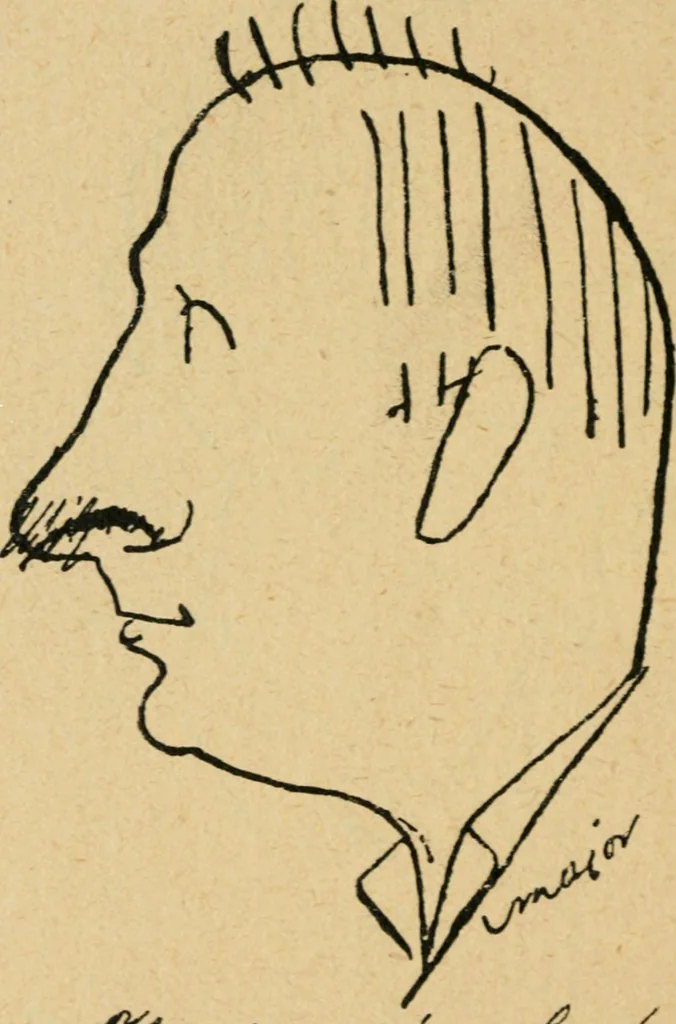 An illustration from Panoptikuma : irók és hirlapirók karrikaturái, 1913, leaf 125
