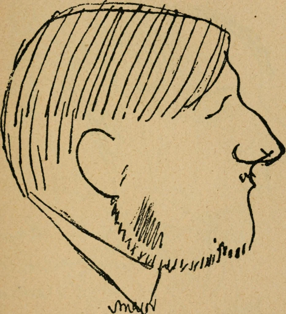 An illustration from Panoptikuma : irók és hirlapirók karrikaturái, 1913, leaf 126