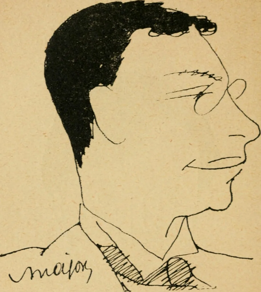 An illustration from Panoptikuma : irók és hirlapirók karrikaturái, 1913, leaf 13