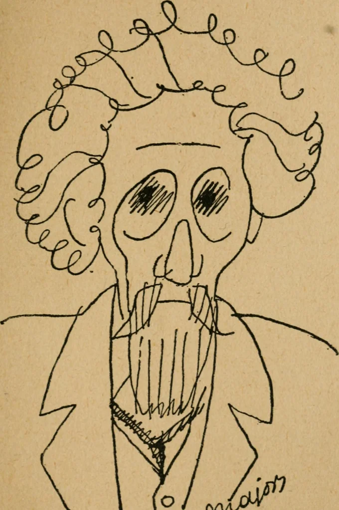 An illustration from Panoptikuma : irók és hirlapirók karrikaturái, 1913, leaf 130