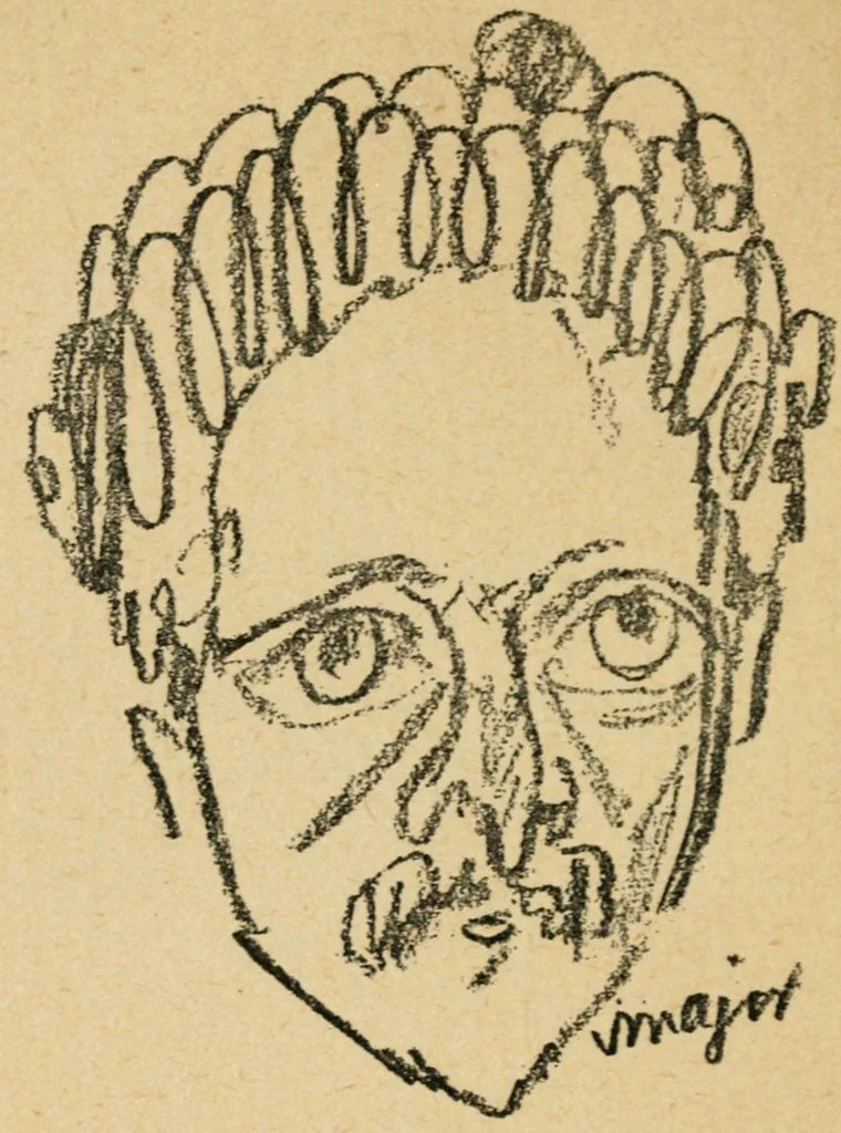 An illustration from Panoptikuma : irók és hirlapirók karrikaturái, 1913, leaf 17
