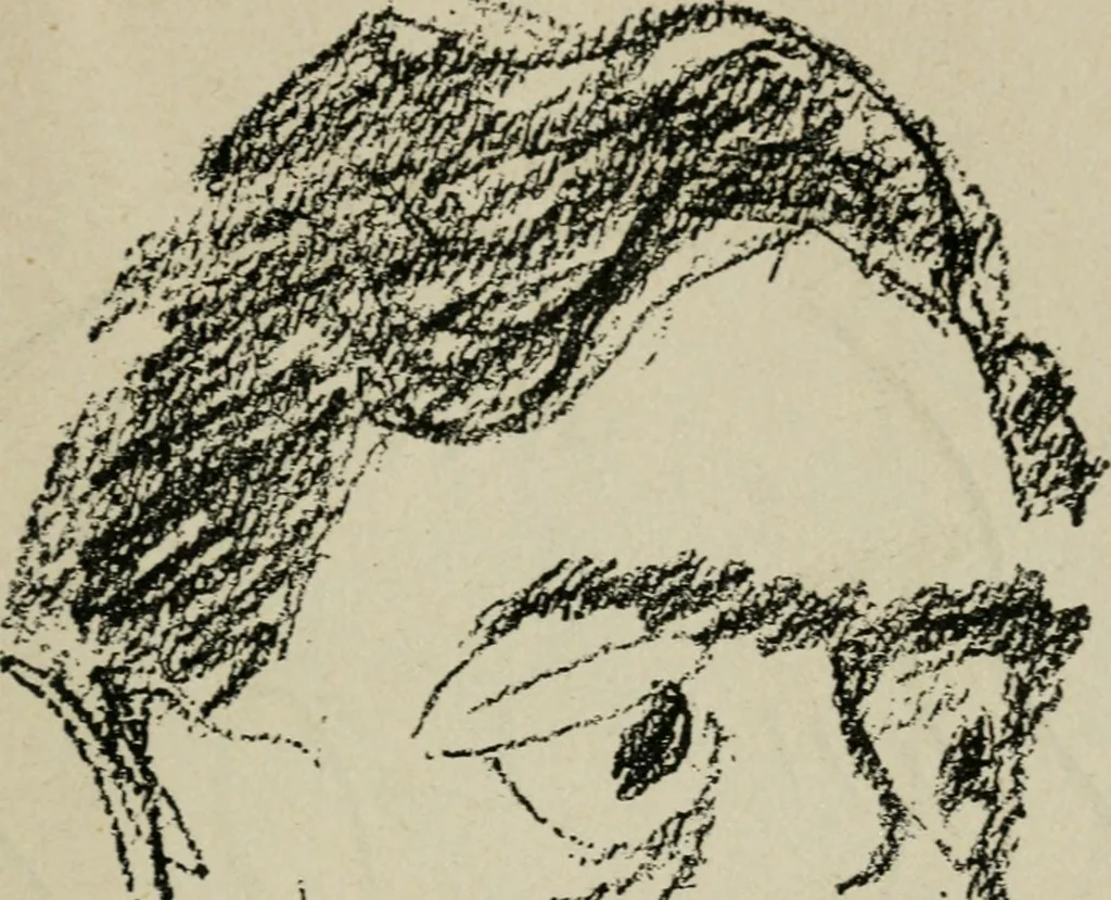 An illustration from Panoptikuma : irók és hirlapirók karrikaturái, 1913, leaf 22