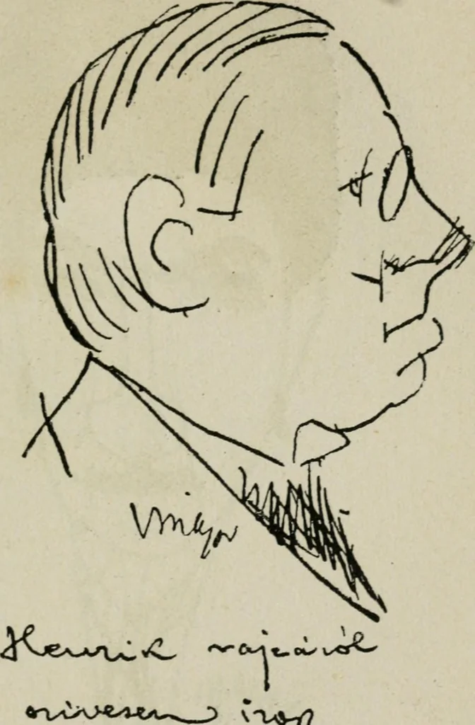 An illustration from Panoptikuma : irók és hirlapirók karrikaturái, 1913, leaf 30