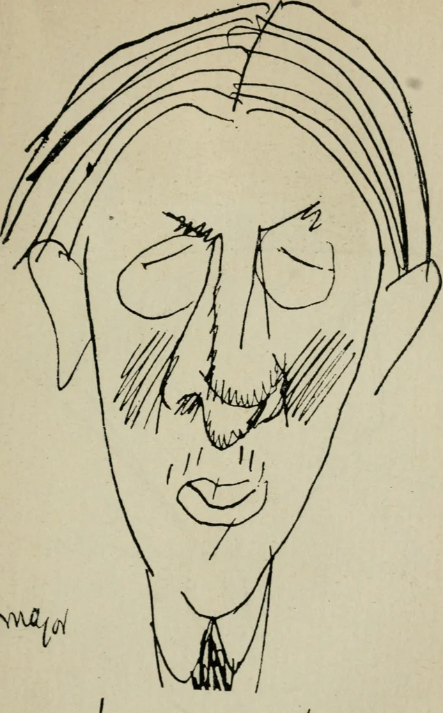 An illustration from Panoptikuma : irók és hirlapirók karrikaturái, 1913, leaf 32
