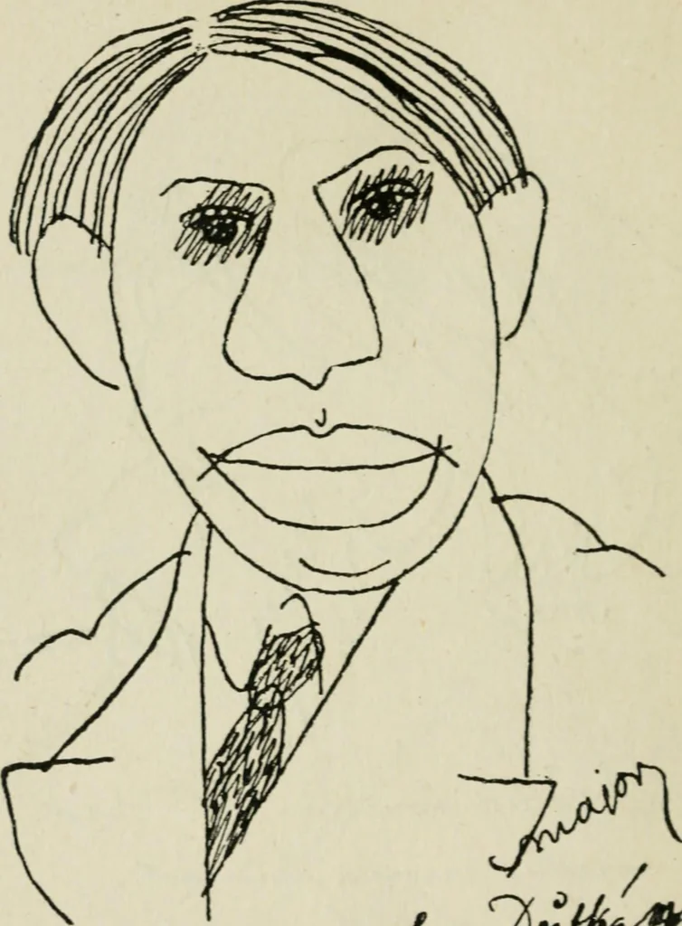 An illustration from Panoptikuma : irók és hirlapirók karrikaturái, 1913, leaf 35
