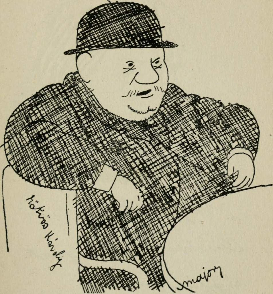 An illustration from Panoptikuma : irók és hirlapirók karrikaturái, 1913, leaf 36