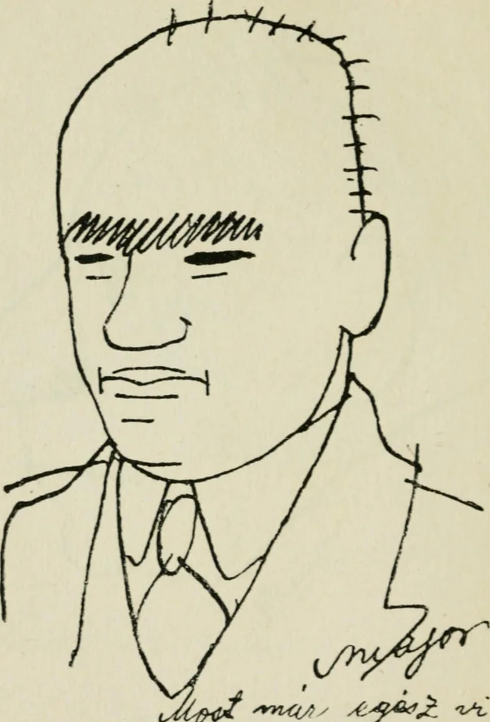 An illustration from Panoptikuma : irók és hirlapirók karrikaturái, 1913, leaf 39