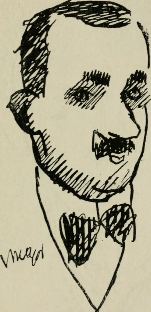 An illustration from Panoptikuma : irók és hirlapirók karrikaturái, 1913, leaf 40