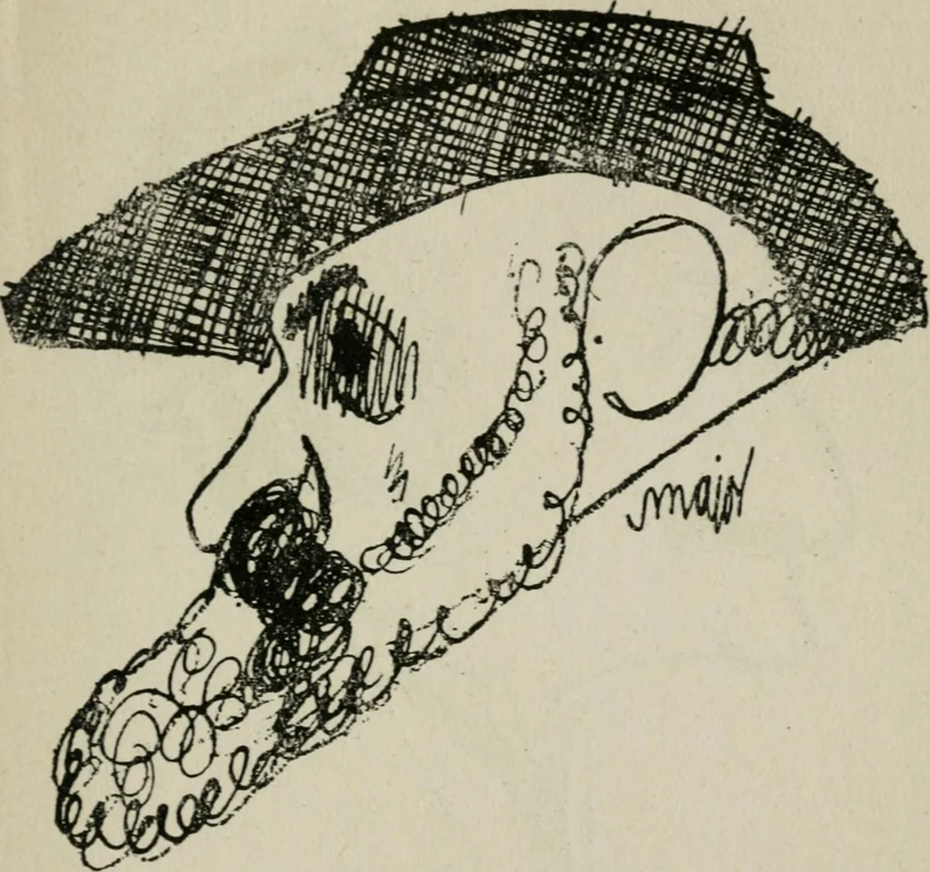 An illustration from Panoptikuma : irók és hirlapirók karrikaturái, 1913, leaf 42