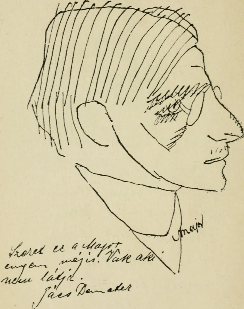 An illustration from Panoptikuma : irók és hirlapirók karrikaturái, 1913, leaf 49