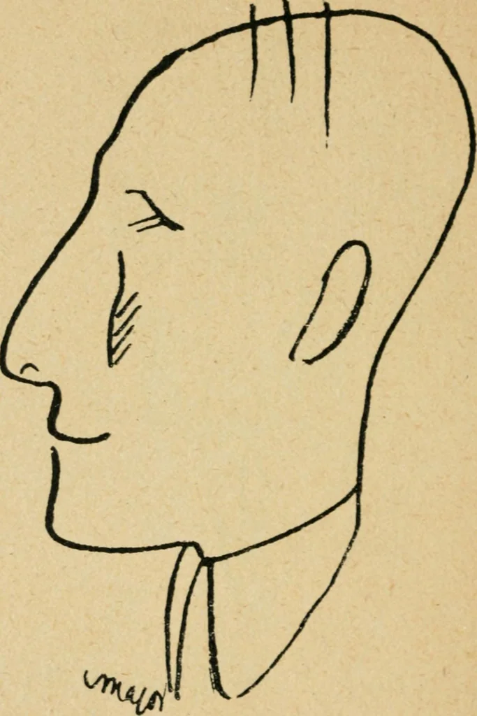 An illustration from Panoptikuma : irók és hirlapirók karrikaturái, 1913, leaf 53