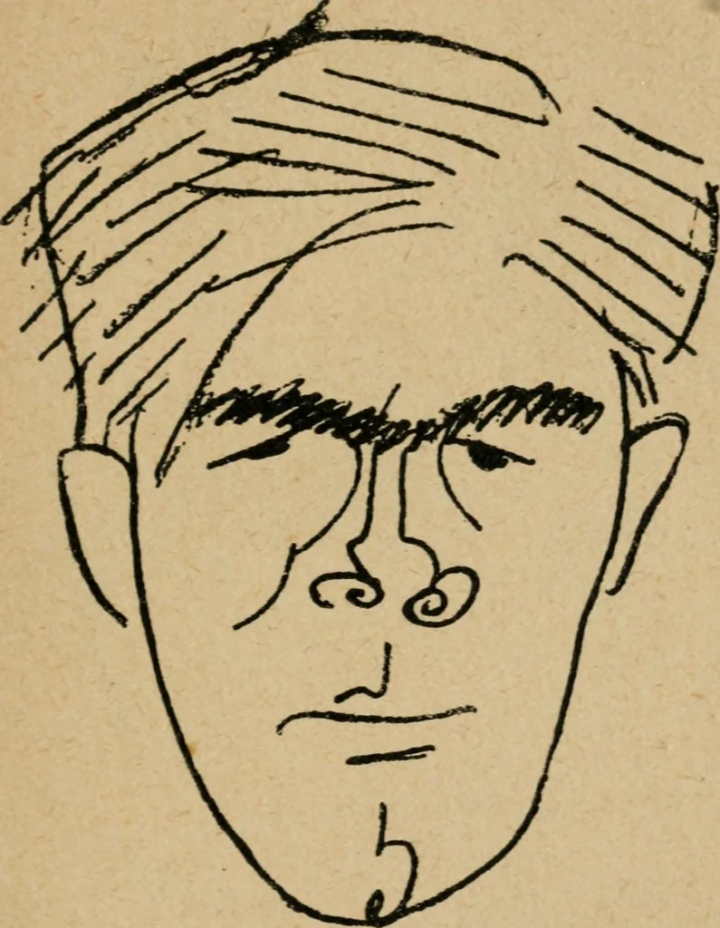 An illustration from Panoptikuma : irók és hirlapirók karrikaturái, 1913, leaf 54