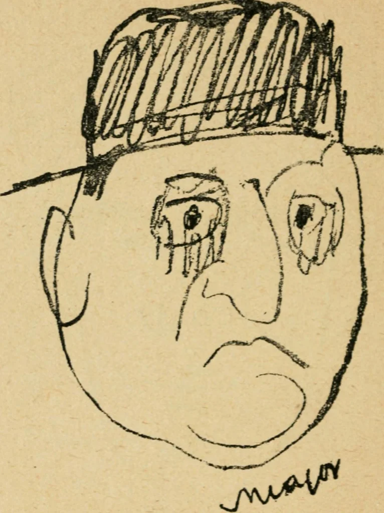 An illustration from Panoptikuma : irók és hirlapirók karrikaturái, 1913, leaf 55