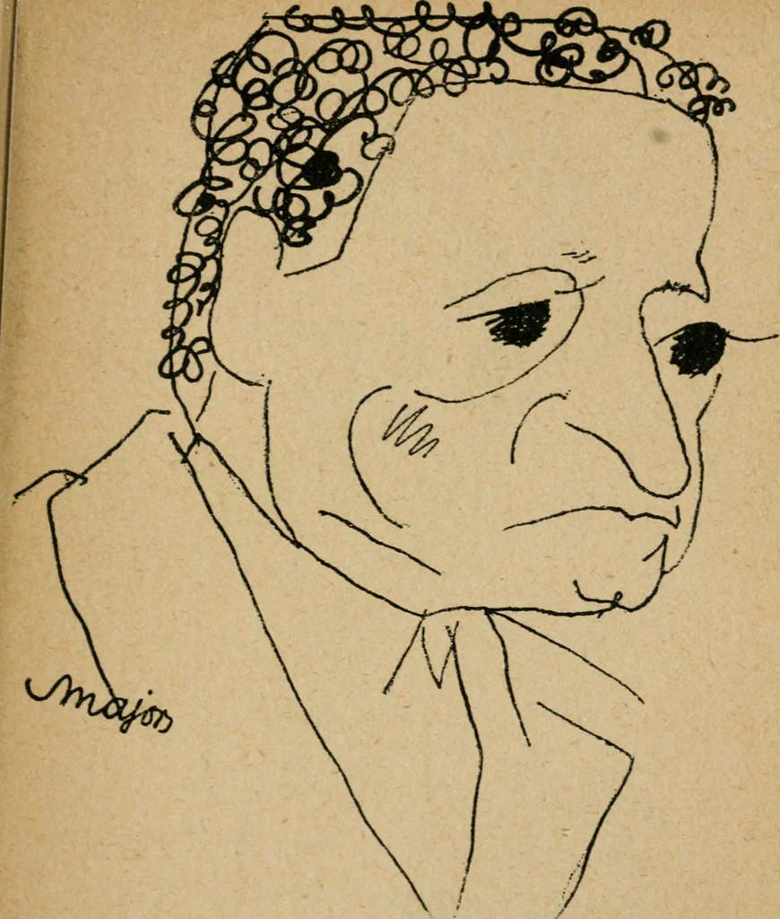 An illustration from Panoptikuma : irók és hirlapirók karrikaturái, 1913, leaf 58