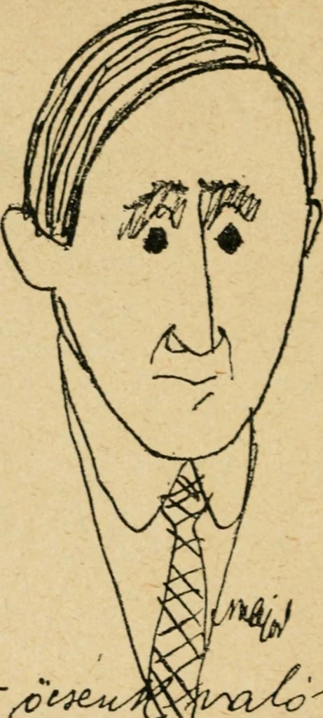 An illustration from Panoptikuma : irók és hirlapirók karrikaturái, 1913, leaf 59