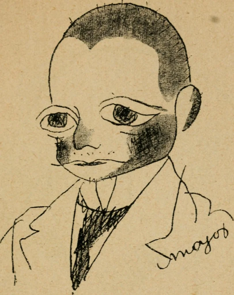 An illustration from Panoptikuma : irók és hirlapirók karrikaturái, 1913, leaf 60