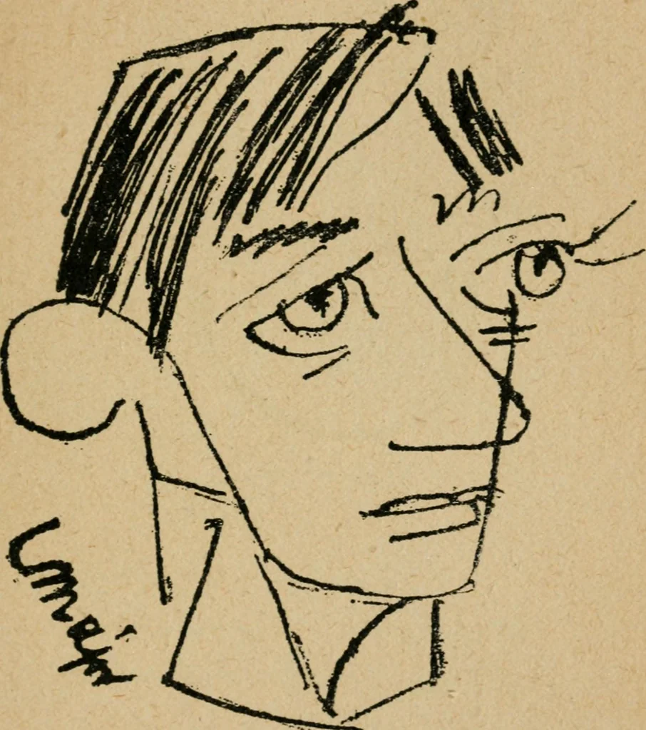 An illustration from Panoptikuma : irók és hirlapirók karrikaturái, 1913, leaf 62