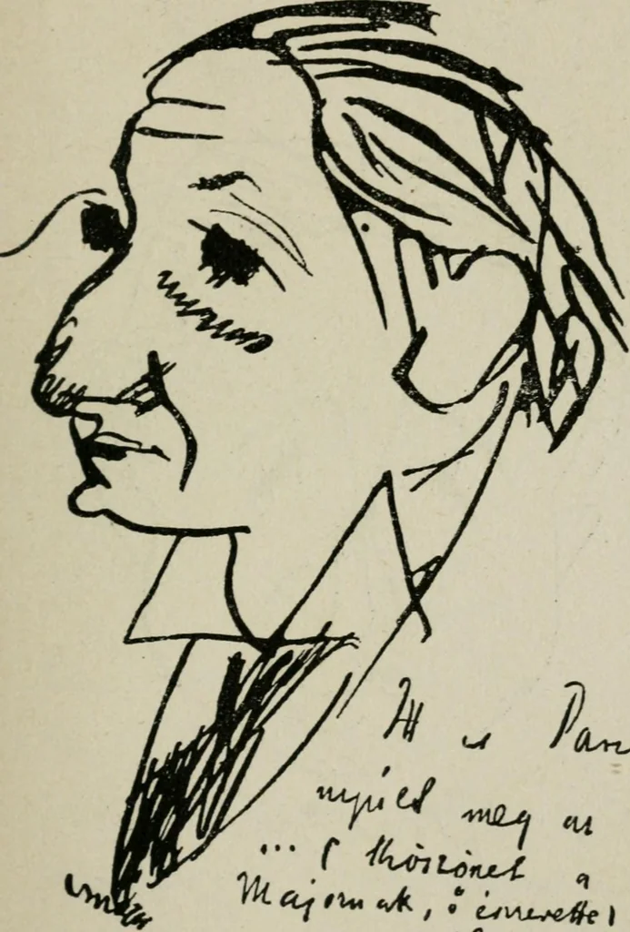 An illustration from Panoptikuma : irók és hirlapirók karrikaturái, 1913, leaf 68