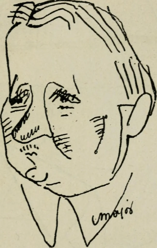 An illustration from Panoptikuma : irók és hirlapirók karrikaturái, 1913, leaf 74