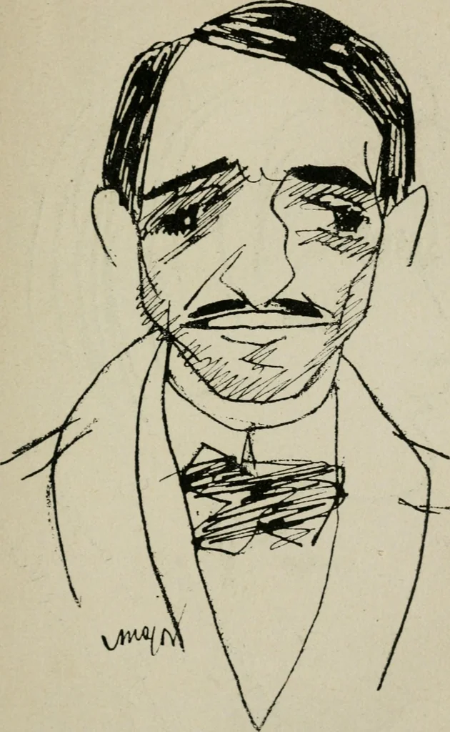 An illustration from Panoptikuma : irók és hirlapirók karrikaturái, 1913, leaf 80