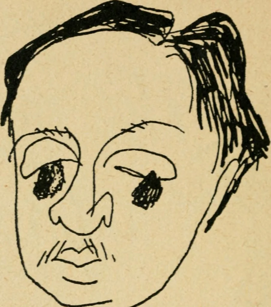 An illustration from Panoptikuma : irók és hirlapirók karrikaturái, 1913, leaf 85