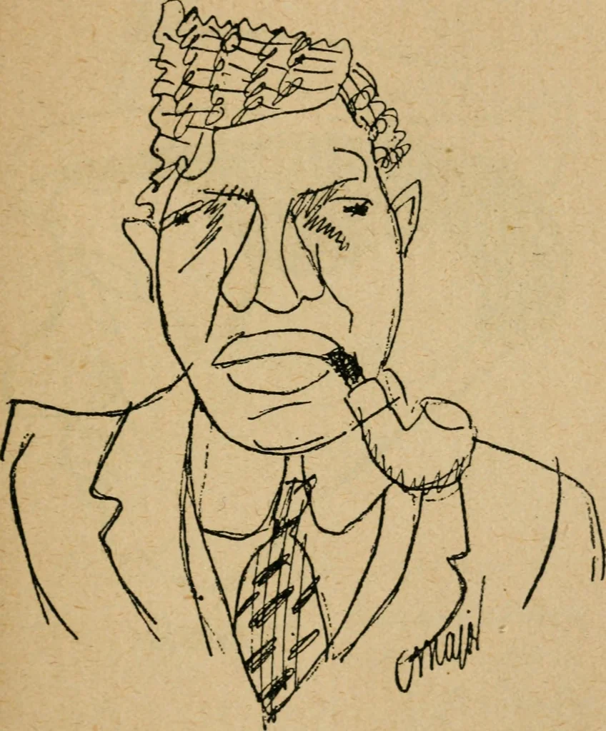 An illustration from Panoptikuma : irók és hirlapirók karrikaturái, 1913, leaf 92