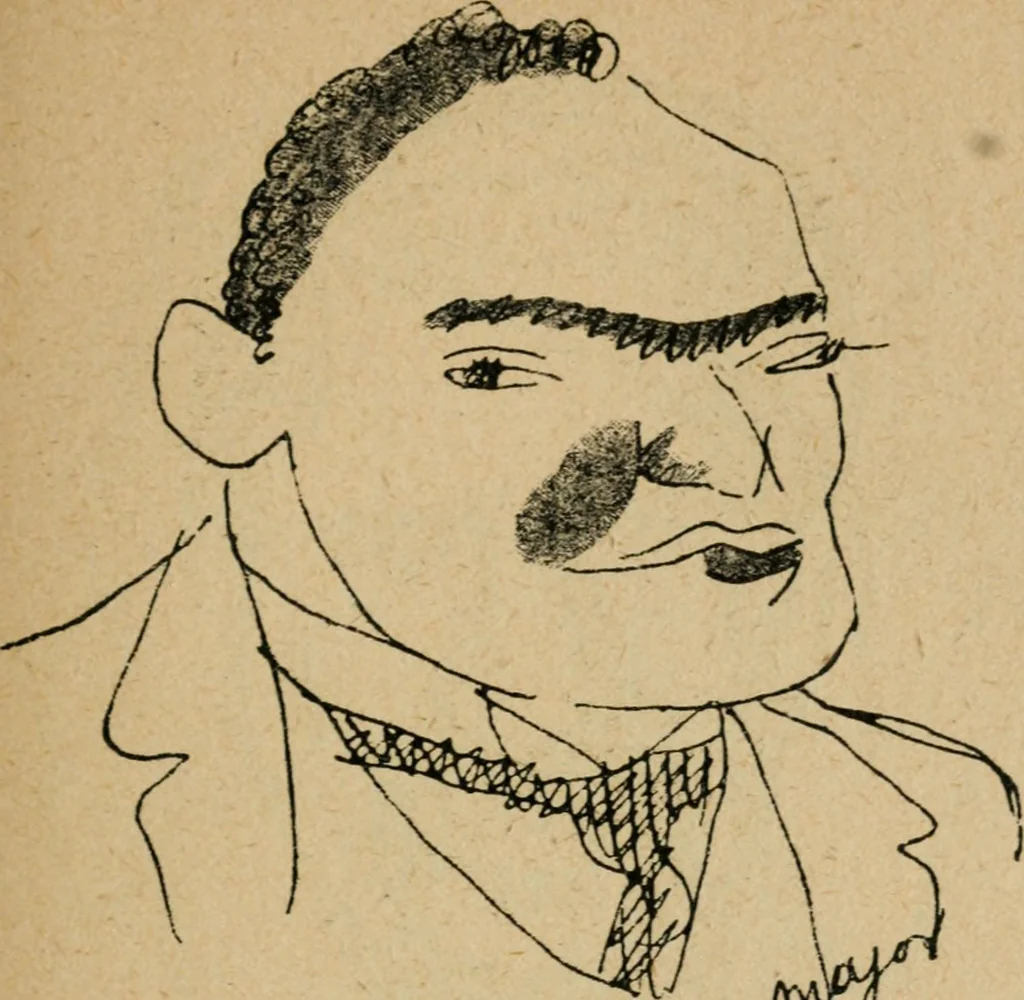 An illustration from Panoptikuma : irók és hirlapirók karrikaturái, 1913, leaf 94